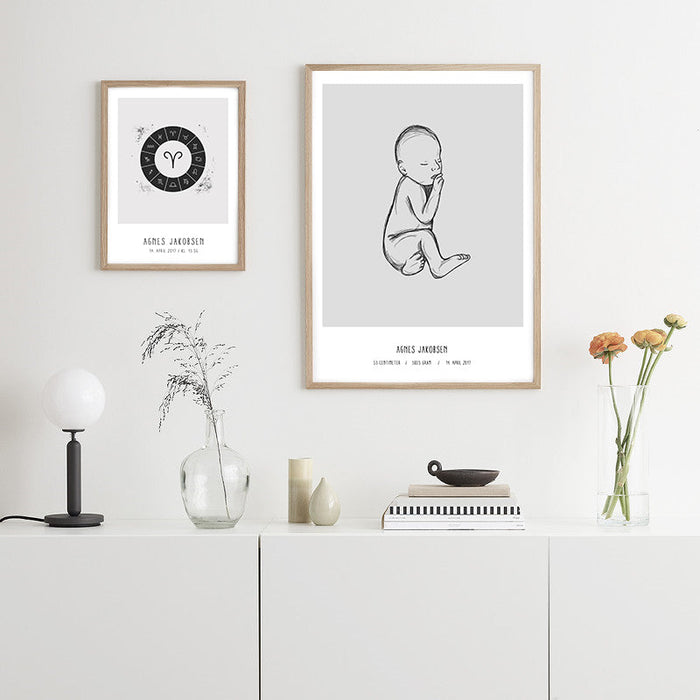 Birth poster with baby and the child's information